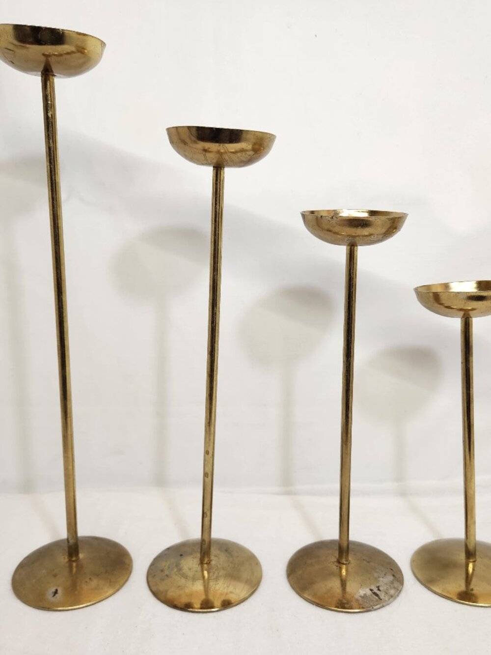 4 Sets Brass Candle Holders